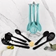 green kitchen utensil holder